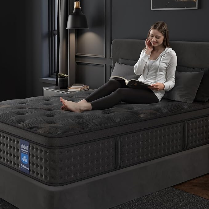 Full Size Mattress, 10 Inch Hybrid Mattress in a Box, Memory Foam and Individual Pocket Springs,Zoned Support,Fiberglass Free, Soft and Breathable.
