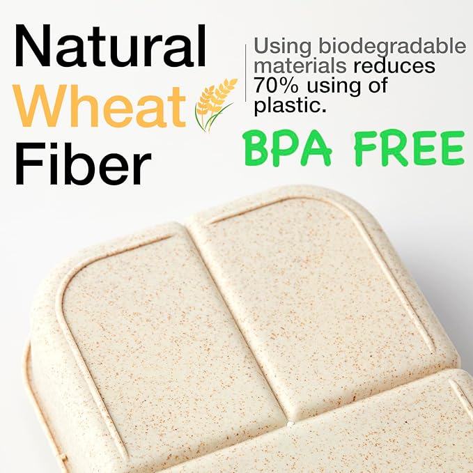 SEVENY Bento Lunch Box For Adults & Body Builders, White