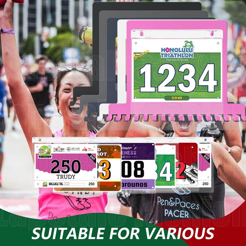 Lapetale Fashion Race Bib 100 and Medal Display,Marathon Medal Display and Runner Medal Hanger Display,Bib Running Medal Display, Running Medal Hanger Display,Medal Holder for Wall,Gifts for Runners