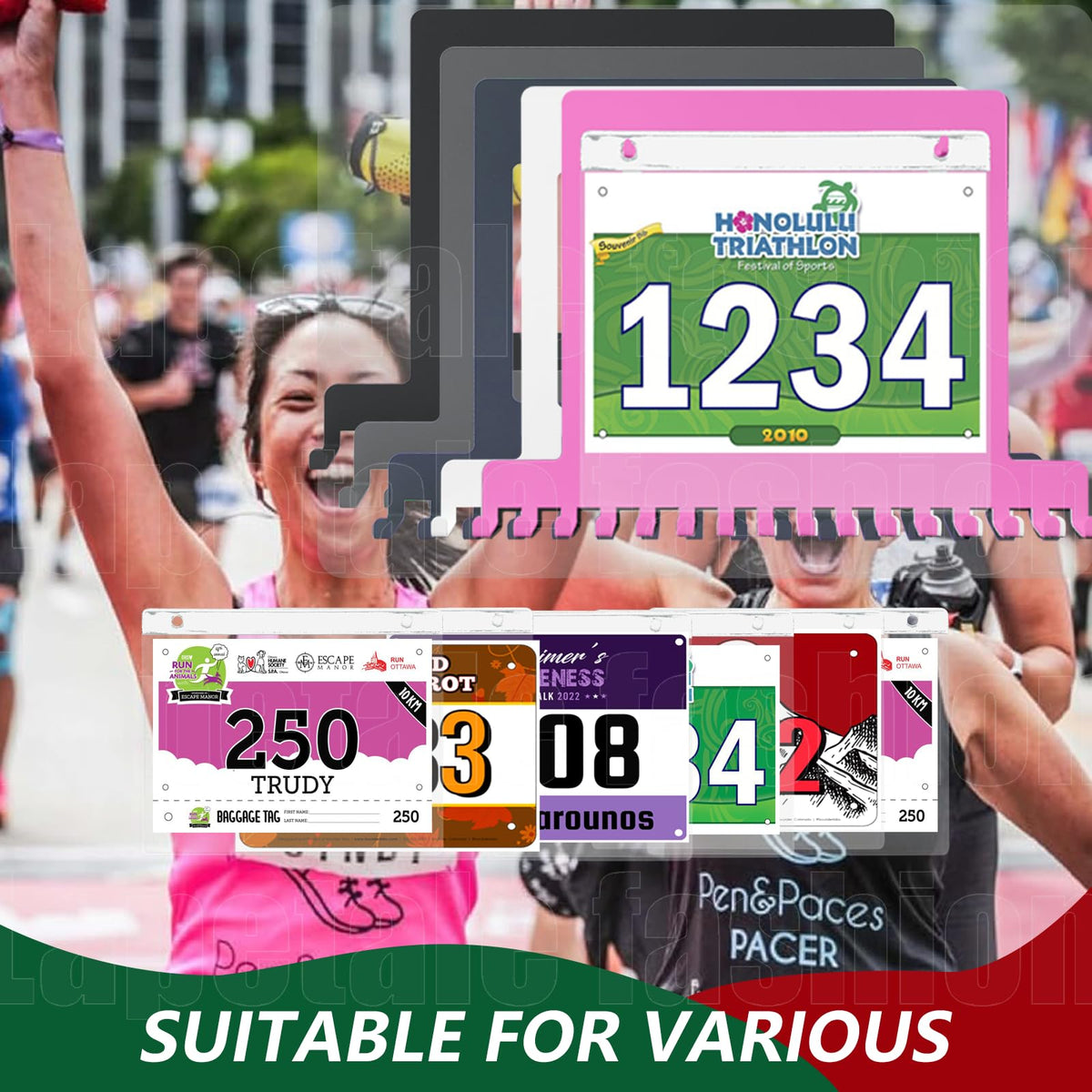 Lapetale Fashion Race Bib and Medal Display,Marathon Medal Display and Runner Medal Hanger Display,Bib Running Medal Display, Running Medal Hanger Display,Medal Holder for Wall,Gifts for Runners50