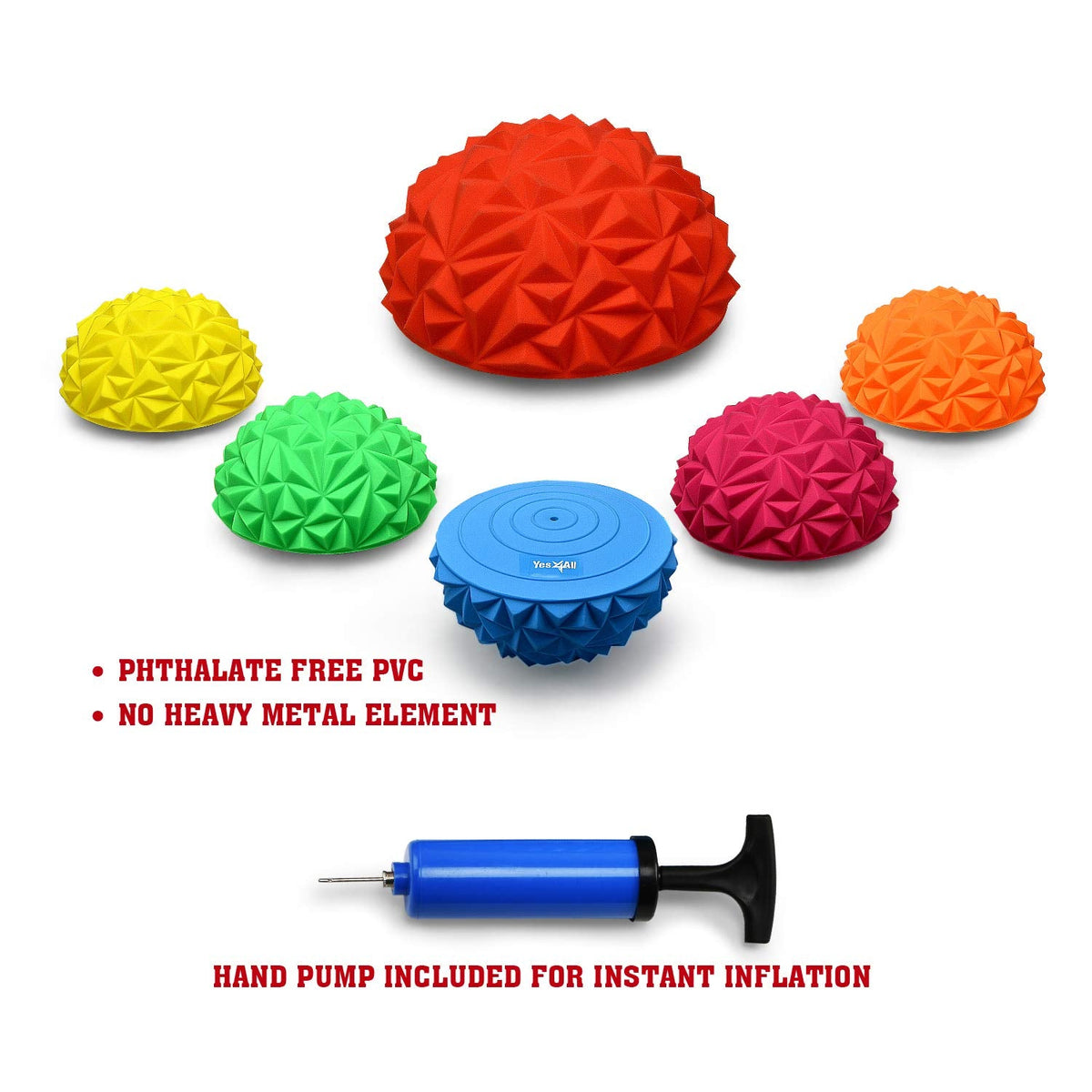 Yes4All Hedgehog Balance Pods with Multiple Colors (Set of 6)