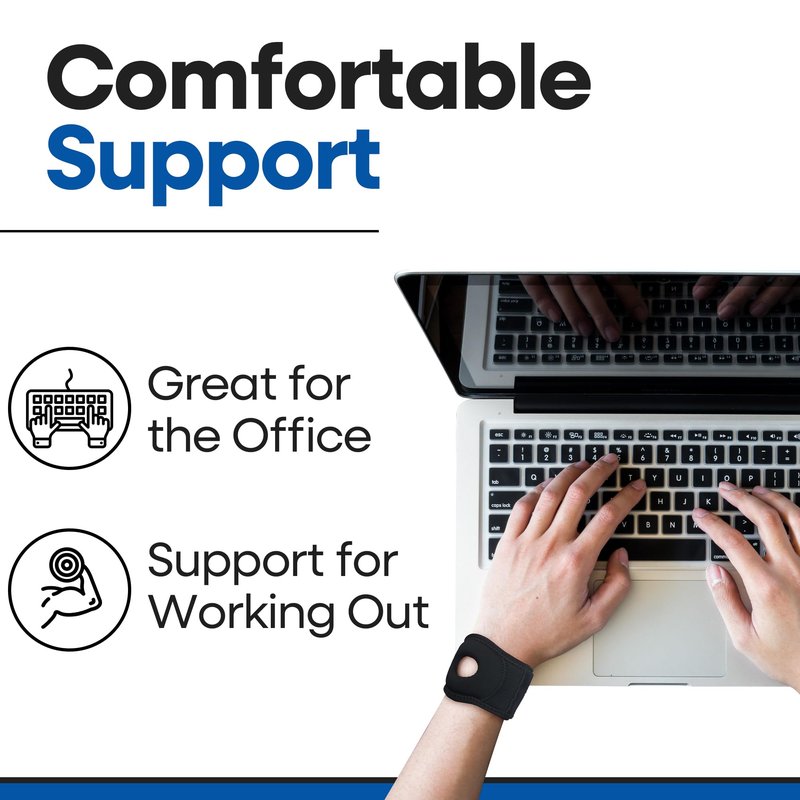 Wrist Wrap Compression Wrist Brace For TFCC Tears | Carpal Tunnel Pain & Tendonitis Relief | Padded Hole For Ulnar | Wrist Support For Working Out | Wrist Wraps for Men Women | Fits Both Wrists
