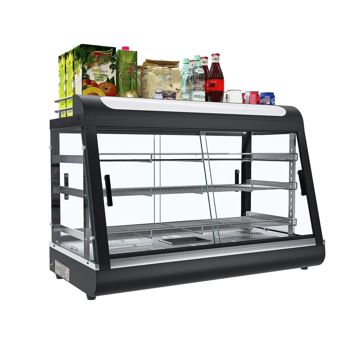 Whalefall 3-Tier Food Warmer with top Holder,tri-Color Lighting