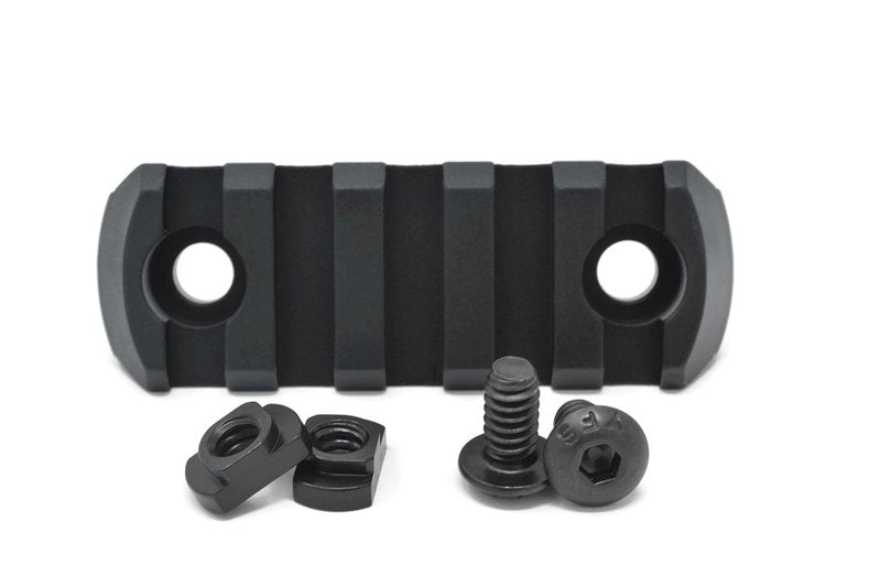 STNGR USA 5-Slot M-LOK Aluminum Picatinny Rail Section Accessory - Proudly Made in USA - Includes 2 T-Nuts & 2 Screws
