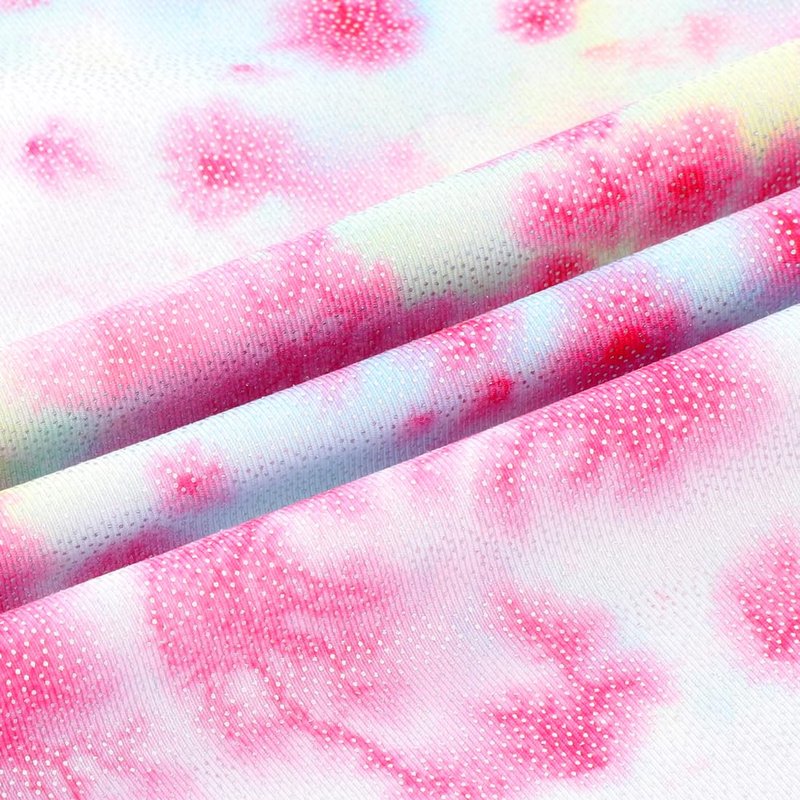 HOZIY Gymnastics Leotards for Girls 4t 5t Tumbling Outfits Tie Dye Flower Floral Biketard Pink White Blue Yellow Dance Clothing Toddlers Sparkly