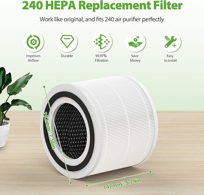 240 HEPA Replacement Filter Compatible