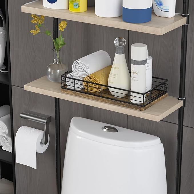 Toilet Paper Basket, 2PCS 13 Inch Bathroom Tank Tray Toilet Tank Basket Top of Toilet Storage Toiletries Organizer for Bathroom, Living Room and Kitchen