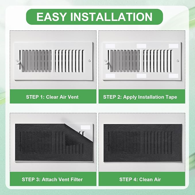 2 Rolls of Vent Filters Kit 100'' x 40'' Electrostatic Media 200" Installation
