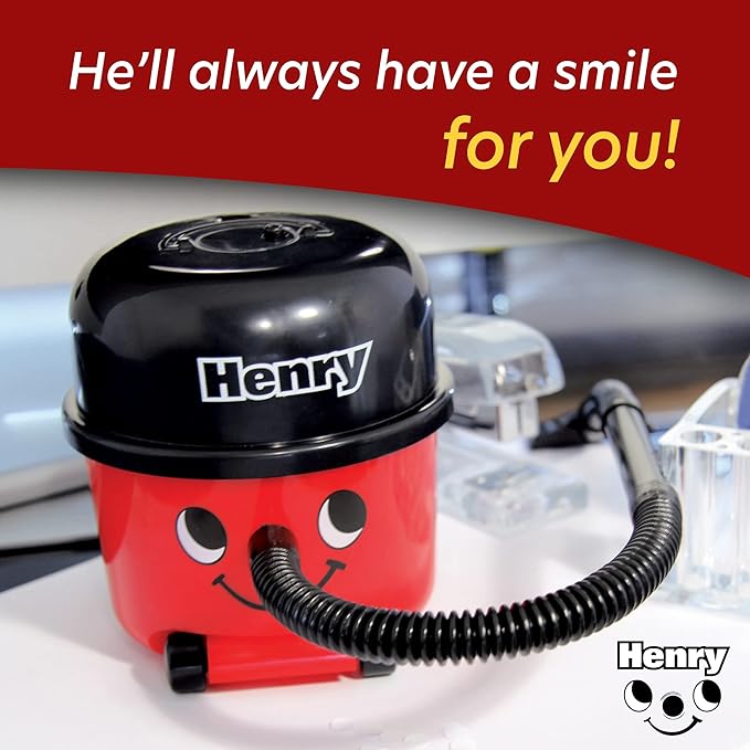 Paladone Henry Hoover Desk Vacuum, Mini Computer and Keyboard Cleaner, Portable Lightweight Desk Tidy, Novelty Stocking Stuffer