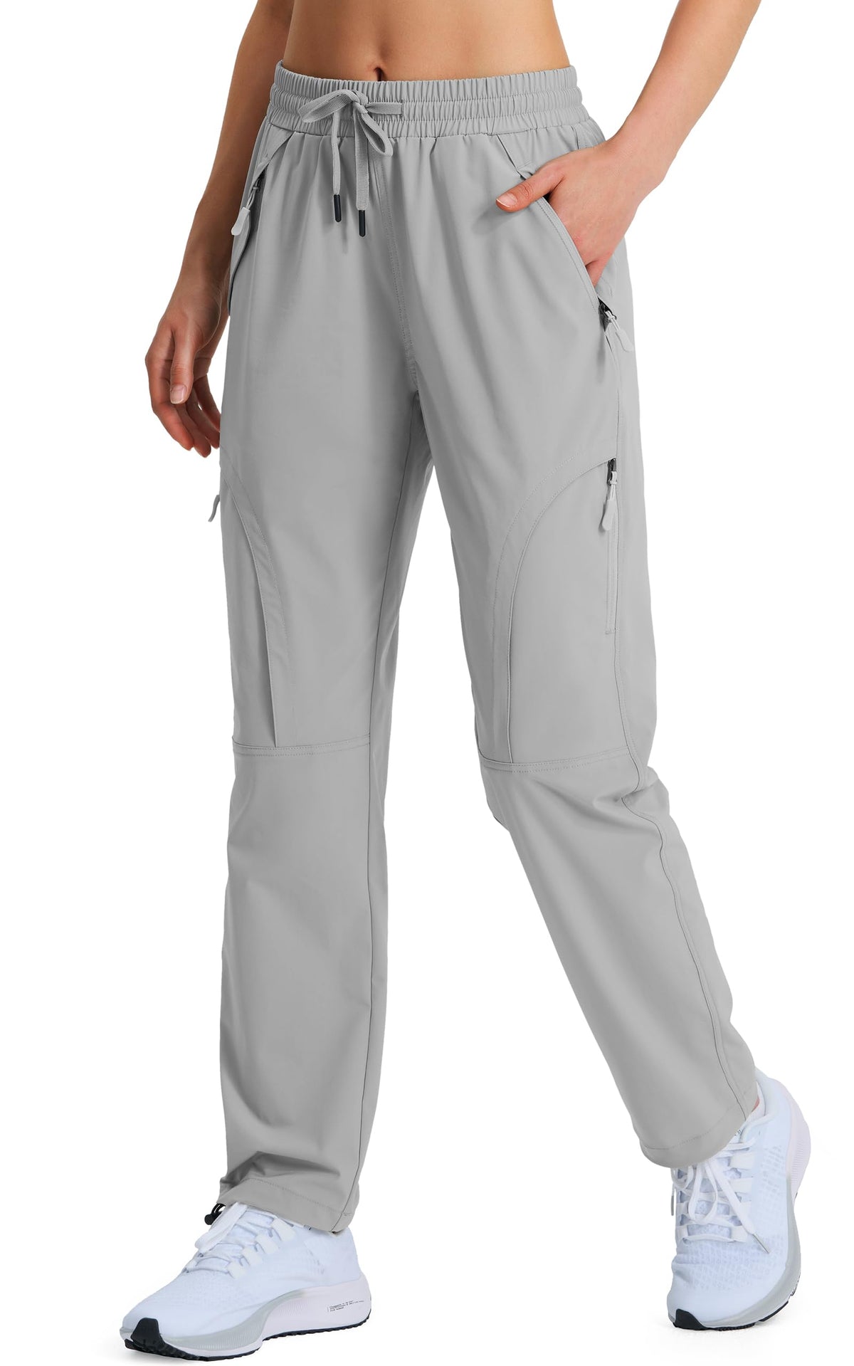 Hugut Women's Hiking Pants Quick Dry Lightweight Cargo Pants UPF 50 Water Resistant Zipper Pockets for Golf Travel Work Camping