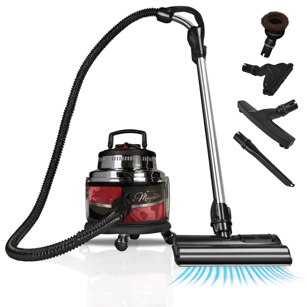 Filter Queen Majestic Surface Cleaner, Bronze, Canister Vacuum with Bagless Cyclonic Action, The Ultimate All-in-One Cleaning Machine