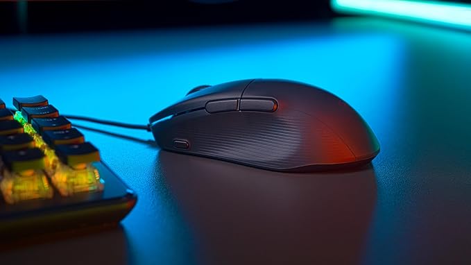 Turtle Beach Pure SEL Wired RGB Gaming Mouse, Ultra-Light 49g Ergonomic Design, 8000 DPI Optical Sensor, Mechanical Switches, Pretension System, Pure PTFE Glides, AIMO RGB Lighting – Black