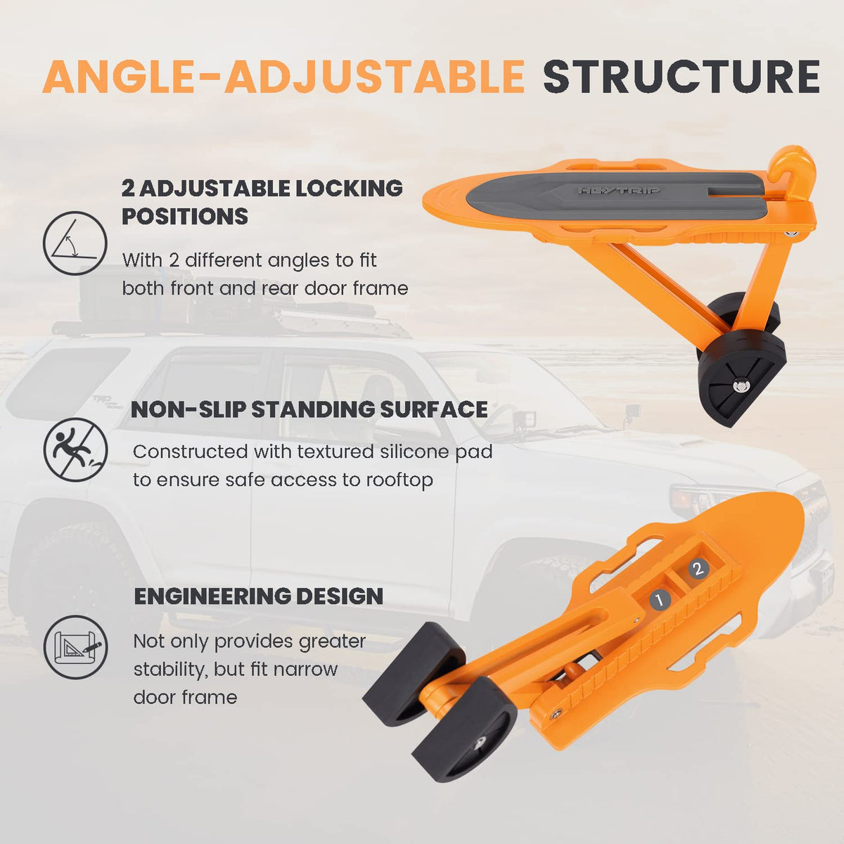 Gifts for Men Dad, HEYTRIP Upgraded Anti-Slip Car Door Step, Easy Access to Vehicle Rooftop