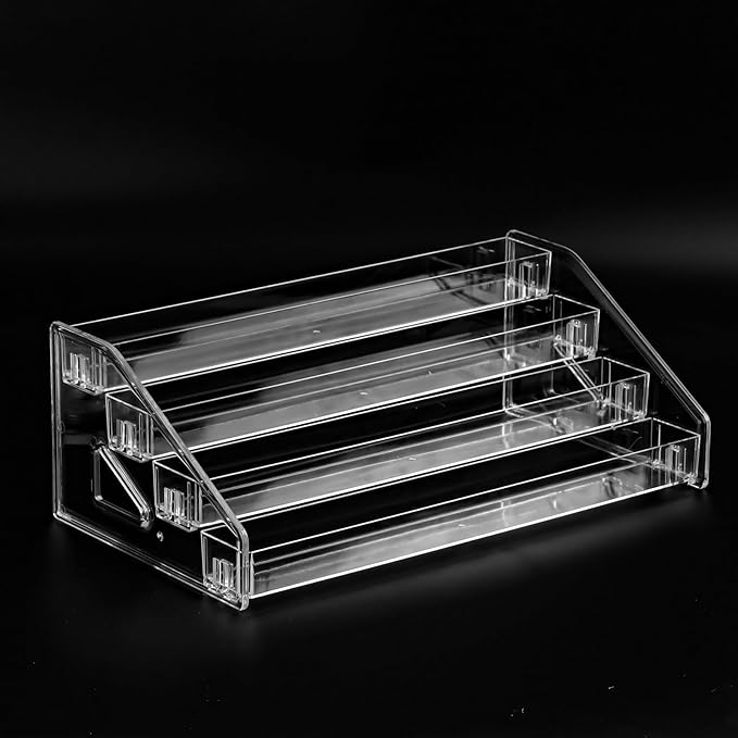 Nail Polish Organizer Clear Acrylic Eyeglasses Display Holder Essential Oil Storage Rack Makeup Stand Tray - 4 Layer