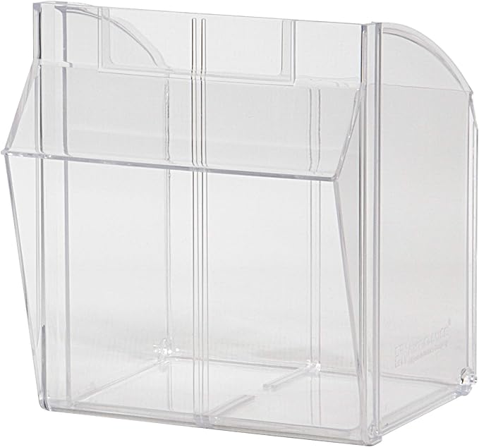 Akro-Mils TiltView Plastic Storage Cabinet with 3 Tilt Out Bins, Horizontal Plastic Parts Organizer, Teacher Toolbox, and Office Supply Organizer, 23-5/8" W x 9-7/16" H x 7-7/8" D, Stone