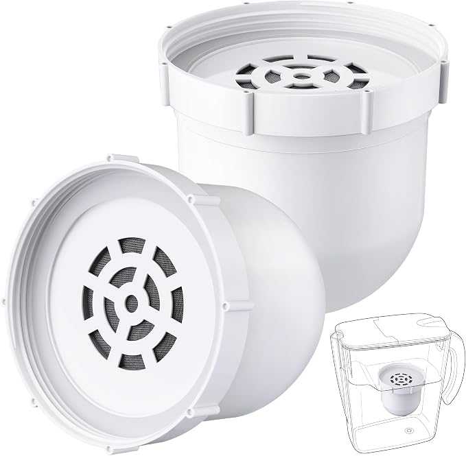 2 Pack Upgraded Water Pitcher Replacement Filter Compatible
