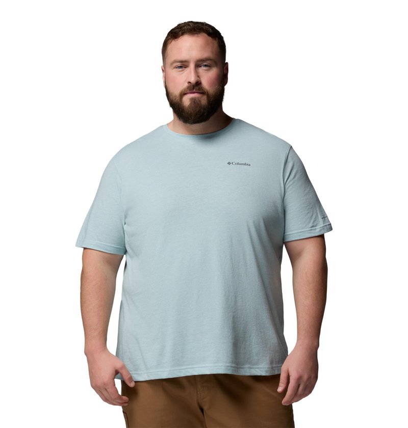 Columbia Men's Thistletown Hills Short Sleeve T-Shirt, Crushed Blue/Heather, 3X Tall