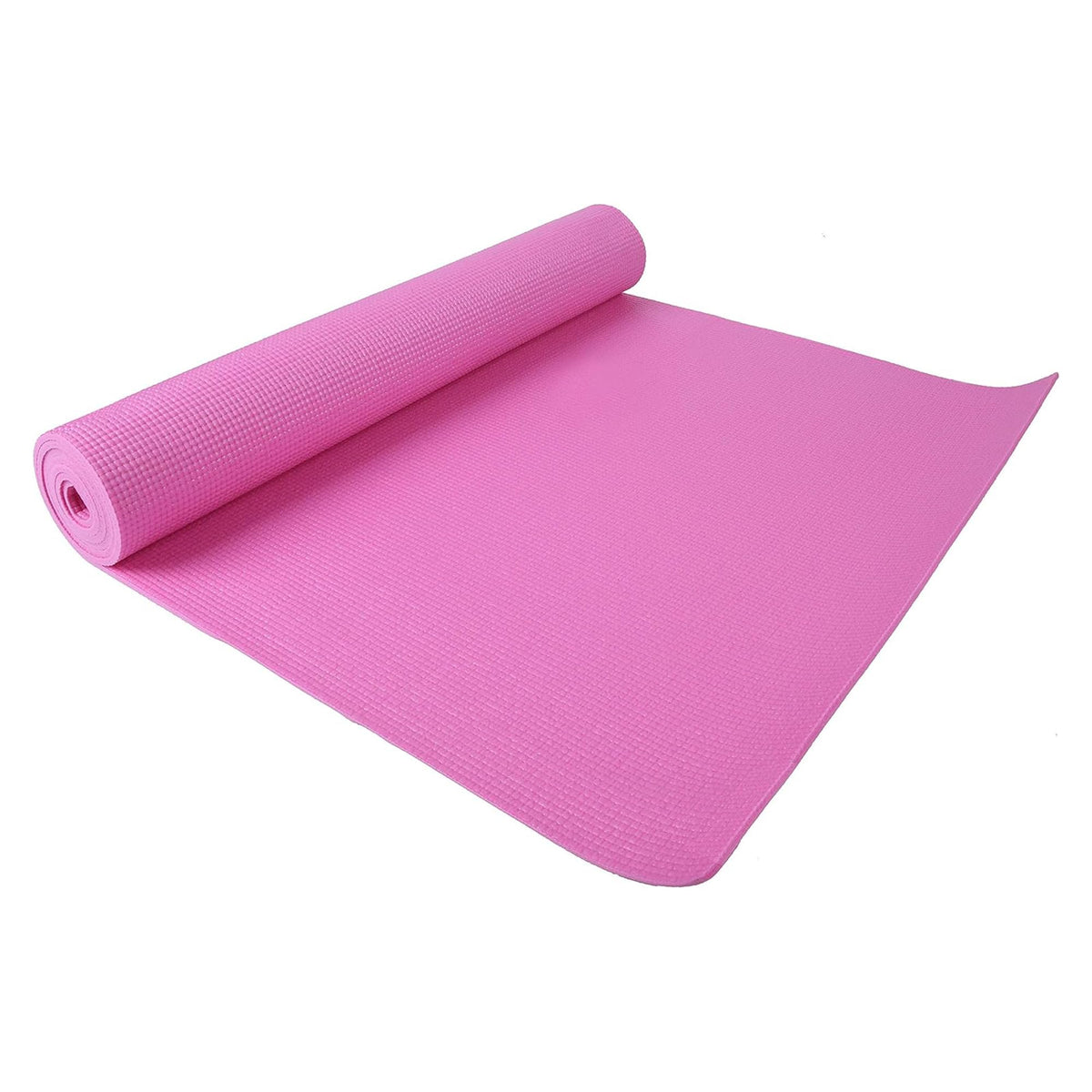 Fitvids 1/4-Inch High Density Thick Non Slip Yoga Mat with Knee Pad and Carrying Strap for Workout, Pilates, Gym Home Exercise, Pink
