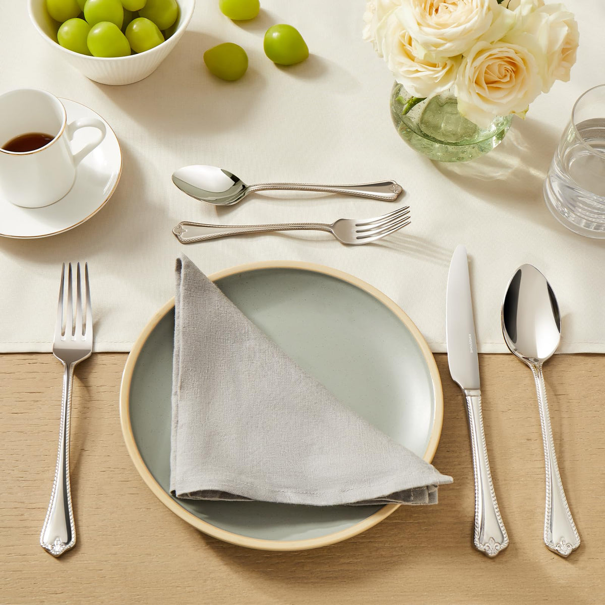 KINGSTONE 30-Piece Silverware Set, 18/10 Stainless Steel Flatware Set for 6