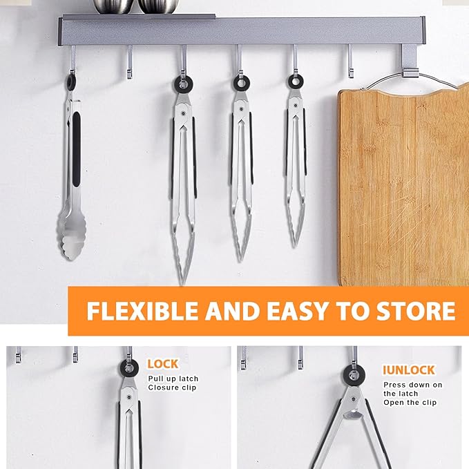 12 Pcs Serving Tongs for Cooking, Small Grill Tong