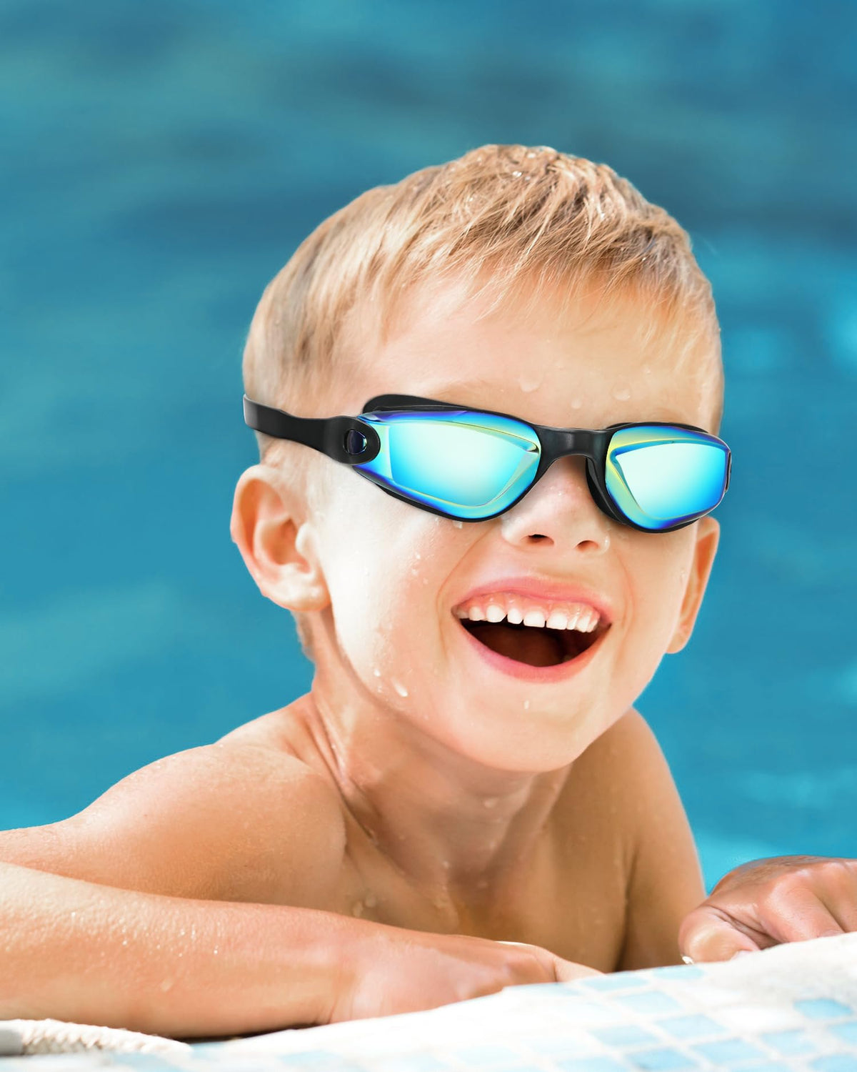 Aegend Kids Swim Goggles, Pack of 2 Swimming Goggles for Children Boys & Girls Age 3-14
