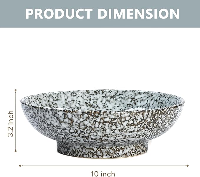 10" Decorative Bowl,Ceramic Fruit Bowl for Kitchen Counter,Coffee Table, Dining Room,Table Centerpiece Bowel,Entryway Key Holder & Jewelry Organizer (Evil Eye)