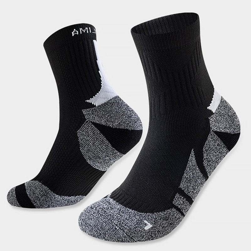 YWSLRC Athletic Ankle Socks for Men & Women, Moisture Wicking Cushioned Compression Sports Socks for Running Tennis Basketball 3 Pairs
