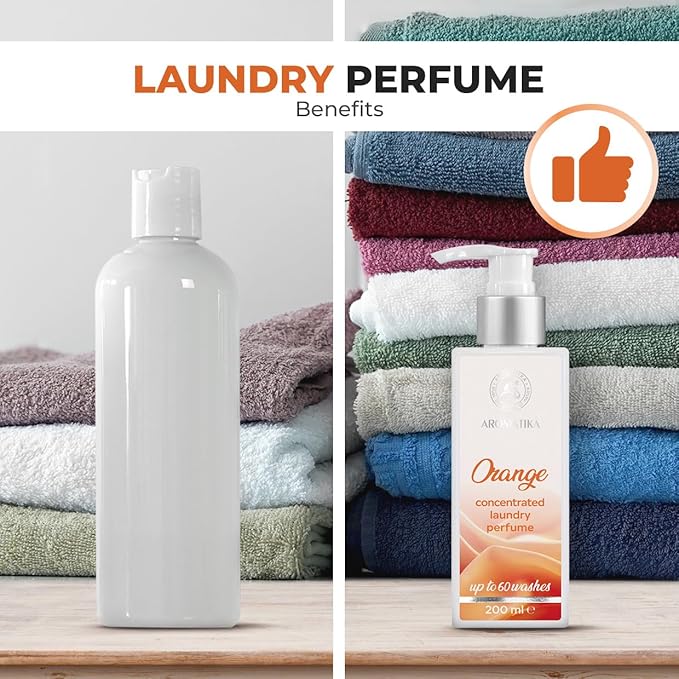 Concentrated Orange Laundry Scent Booster – 200 ml – Liquid Laundry Fragrance – Linen Freshener – Fresh Citrus Aroma for Washing and Home Use