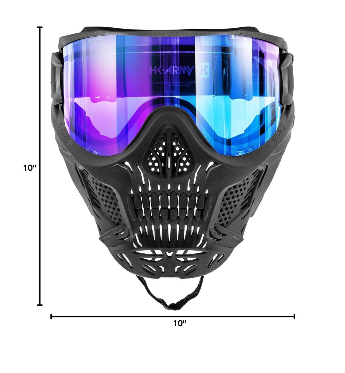HK Army HSTL Skull Paintball Goggle/Airsoft Mask (Black, Ice)