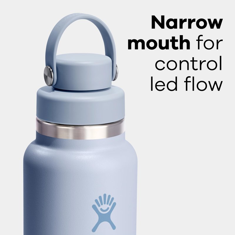Hydro Flask Water Bottle - Insulated Stainless Steel - Wide Mouth Flex Chug Lid, Non Spill, Leakproof in 40 Oz Cascade Blue