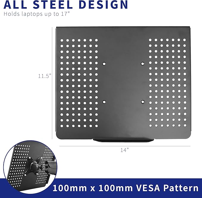 VIVO Laptop/Notebook Tray Holder for VESA Mount Stand/Fits 100 mm Plate Holes (Stand-LAP2)