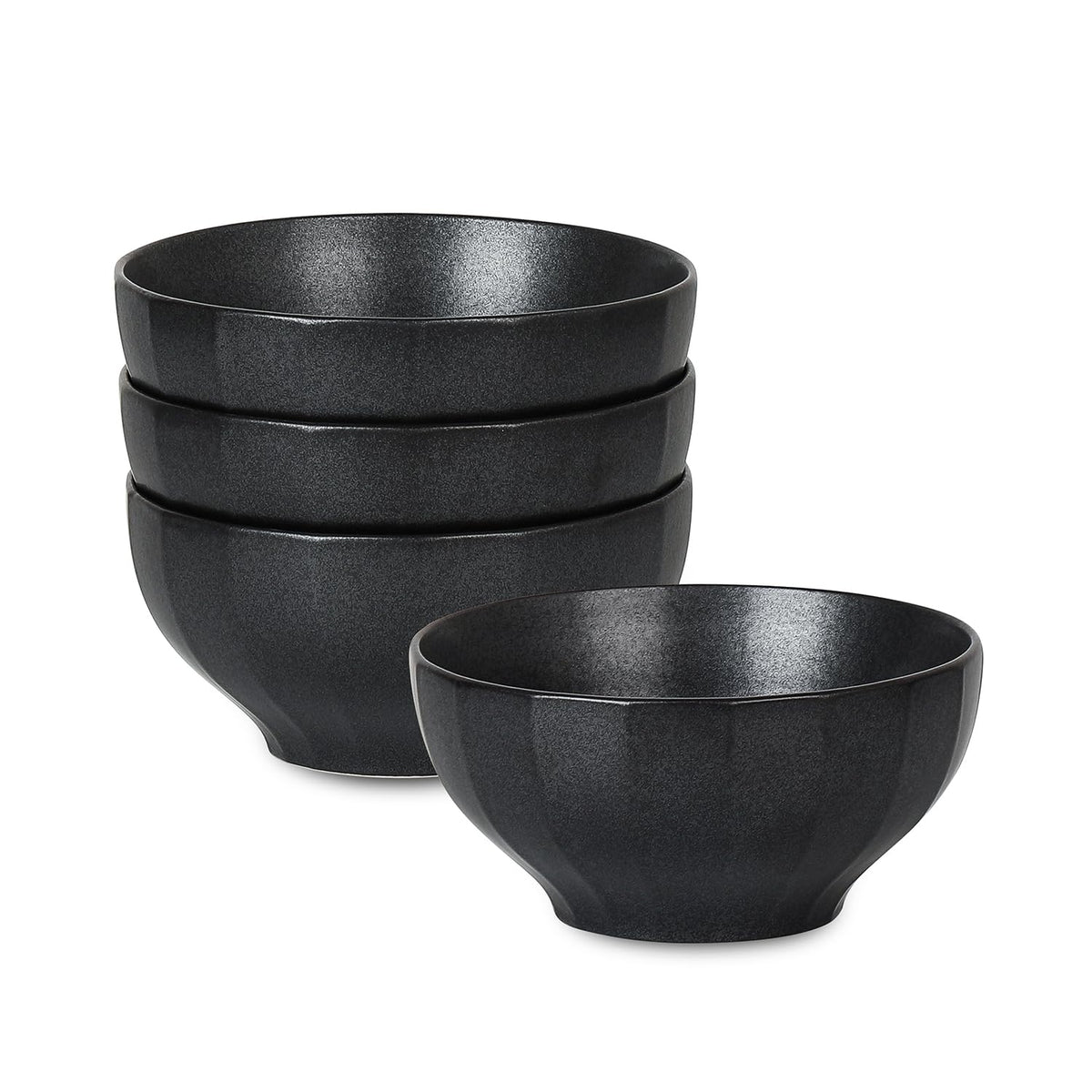 Stone Lain Rio 4-Piece Pasta Bowl Set Stoneware, Black