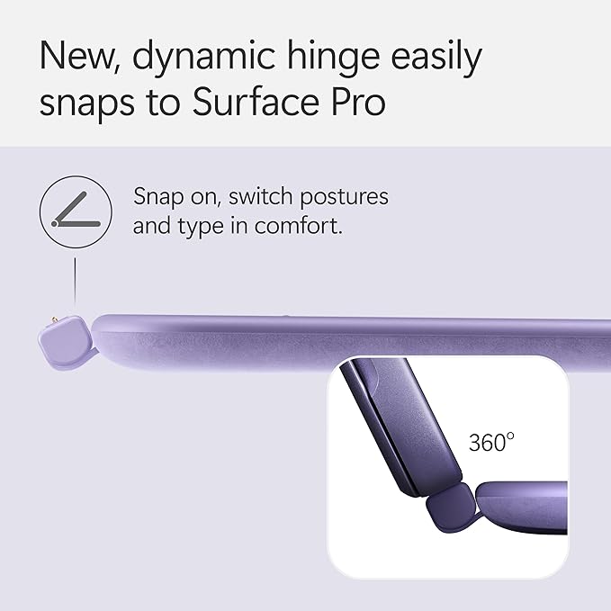 Microsoft Surface Pro Keyboard for Surface Pro 12" Device, Keyboard Only, Alcantara Material, Violet