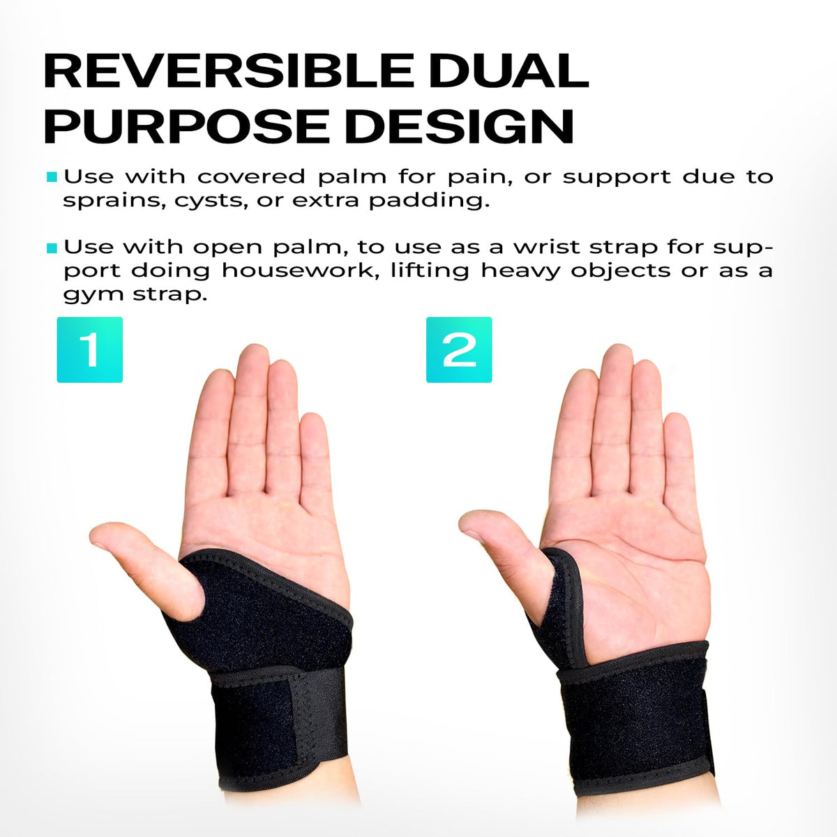 Maeteria Wrist Brace – Adjustable Compression Support for Carpal Tunnel, Arthritis, Tendonitis, Sprains & RSI – Fits Left & Right Hand – Breathable Wrist Support for Men & Women