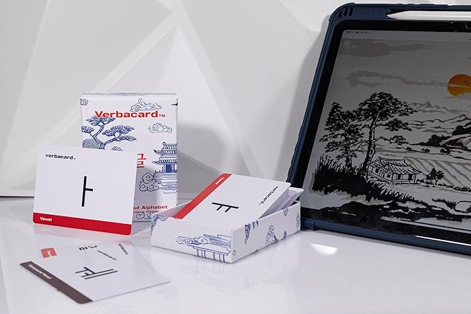 Hangul Flashcards – Learn to Read Korean Hangul Fast | Alphabet Study Deck with Pronunciation & Examples | Korean Alphabet for Beginners & Students
