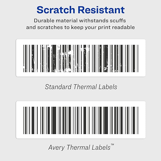 Avery Direct Thermal Shipping Labels, 2-1/8" x 4", White, Comparable to DYMO 30323, 1 Roll of Labels, 140 Total (4153)