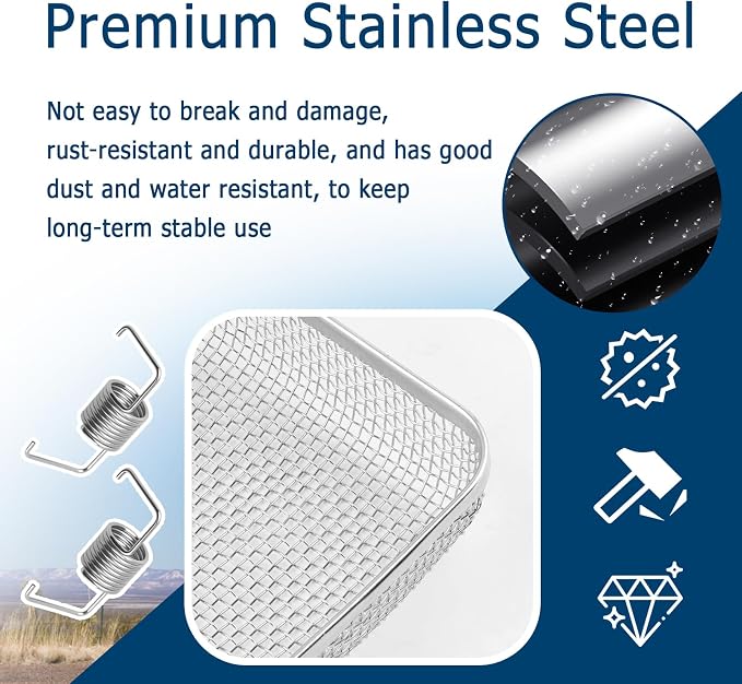 4.64×4.64 Inch RV Vent Cover Stainless Steel, RV Furnace Vent Screen &