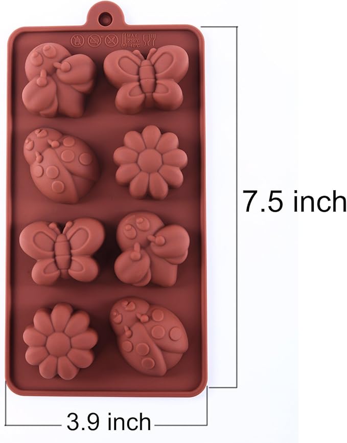 STARUBY Silicone Molds Non-stick Chocolate Candy Mold,Soap Molds