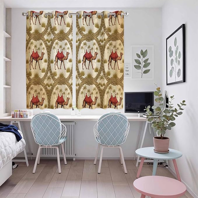 2 Panel Kitchen Cafe Curtains, Window Decor Tier Curtains