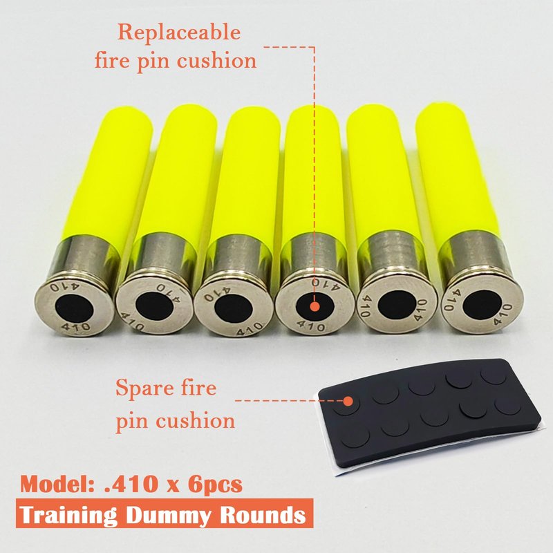 Bayattoo .410 Gauge Safety Practice Rounds Action Trainer Dummy Round Dry Fire Training Snap Cap (6pk)
