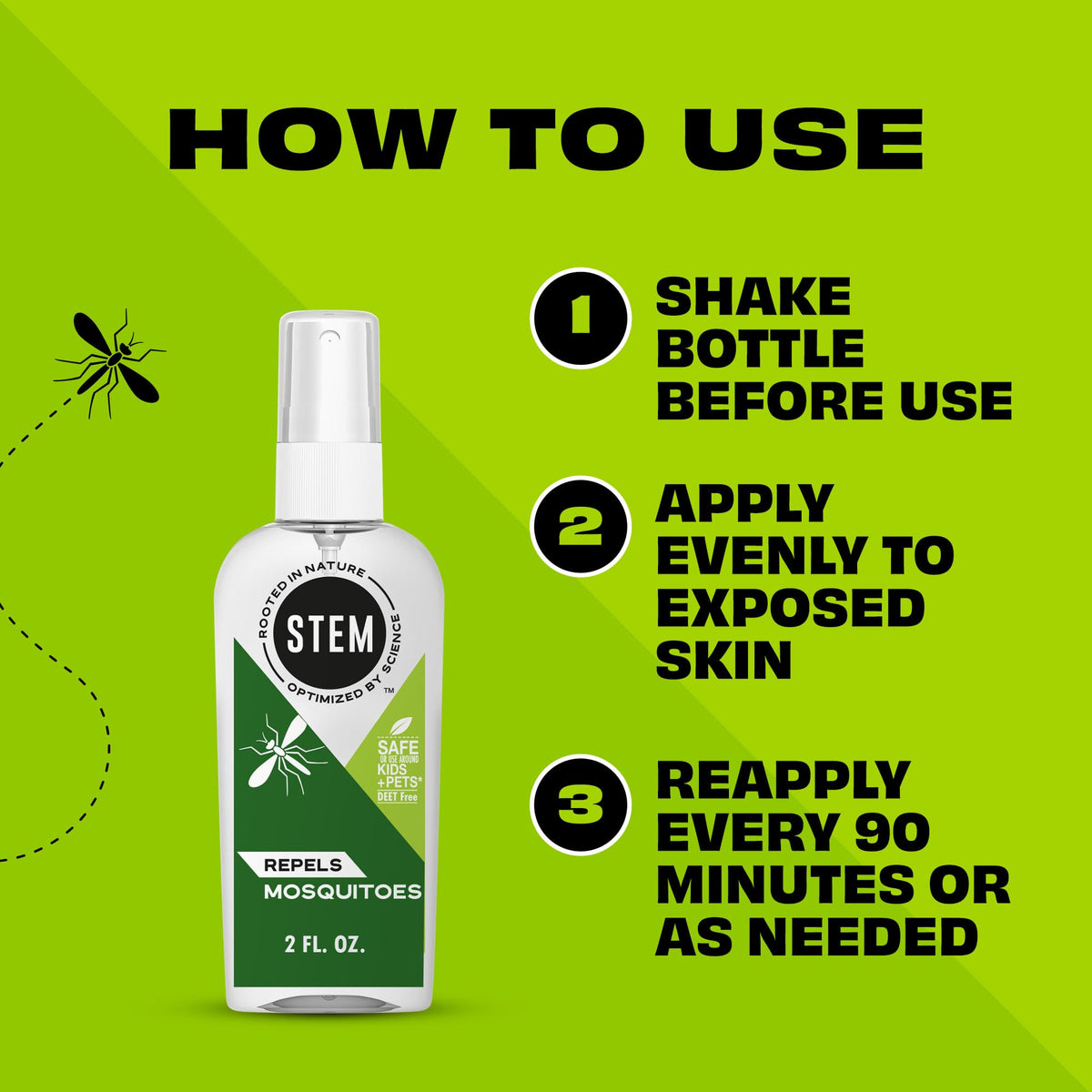 Stem Repels Mosquitoes: Mosquito Repellent Spray With Botanical Extracts; 2 fl oz (Pack Of 1)