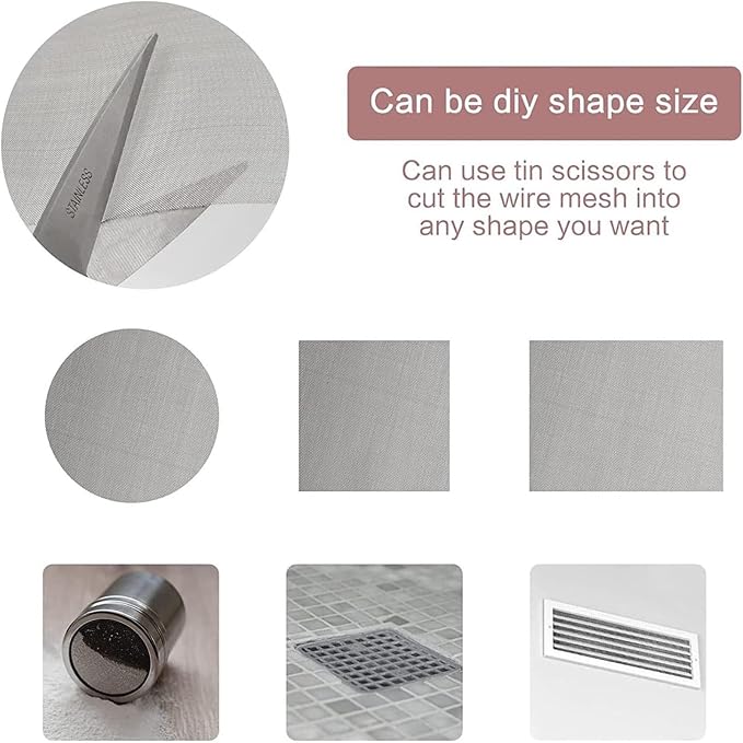 304 Stainless Steel Woven Wire Mesh, 100 Mesh Filter Screen, Heat-Resistant