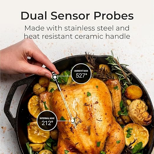 MEATER Plus Wireless Thermometer w/Towel & Bar Blade, Brown Sugar, 165ft
