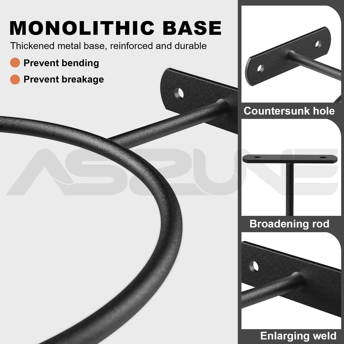 ASZUNE 6Pack Ball Holder Wall Mount Metal Storage Display Rack Black