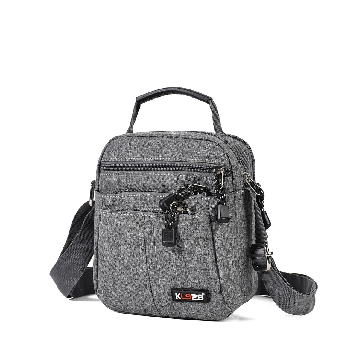 KL928 Men's Messenger Bag - Crossbody Shoulder Bags Travel Bag Man Purse Casual Sling Pack for Work Business(Small Version,Grey)