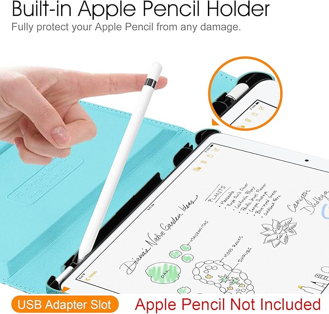 Fintie Rotating Case for iPad Air (3rd Gen) 10.5" 2019 / iPad Pro 10.5" 2017 with Built-in Pencil Holder - 360 Degree Rotating Stand Protective Cover, Auto Sleep/Wake (Emerald Marble)