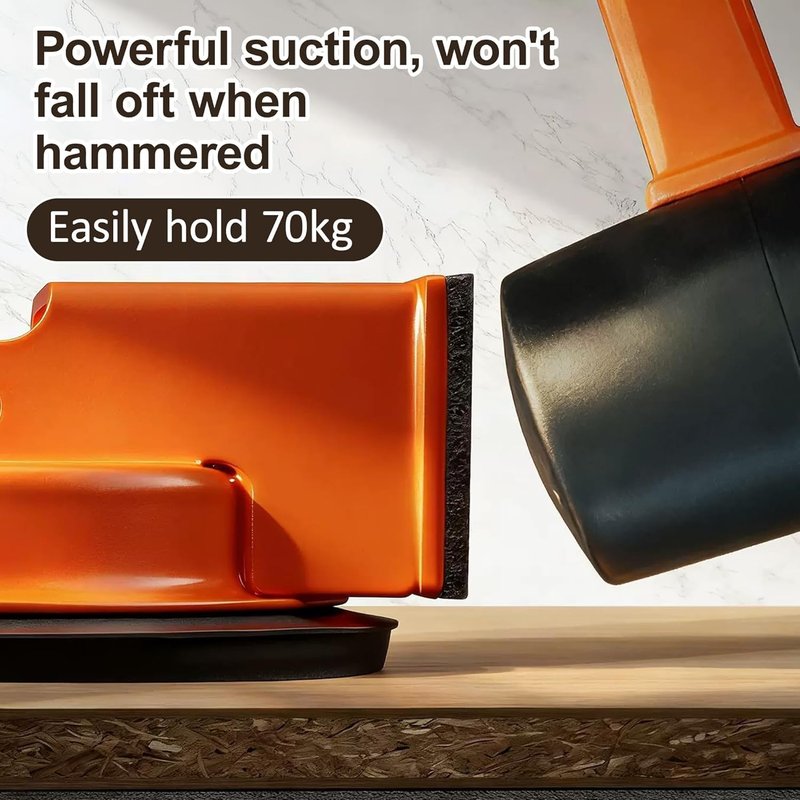 Floor Gap Fixer Tool – Heavy-Duty Laminate Flooring Repair Tools for Wood and Vinyl Planks, Carbon Steel Floor Suction Cup Tool with Rubber Pad, Adjustable Height Seam Puller