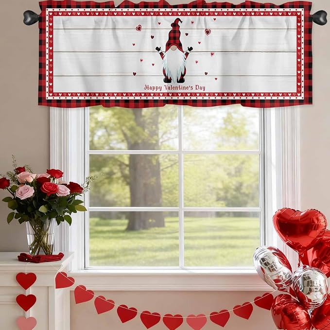 Valentine's Day Valance Curtains