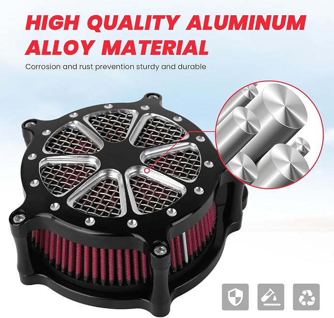 Twin Cam Air Filter Cleaner Intake Filter Compatibel