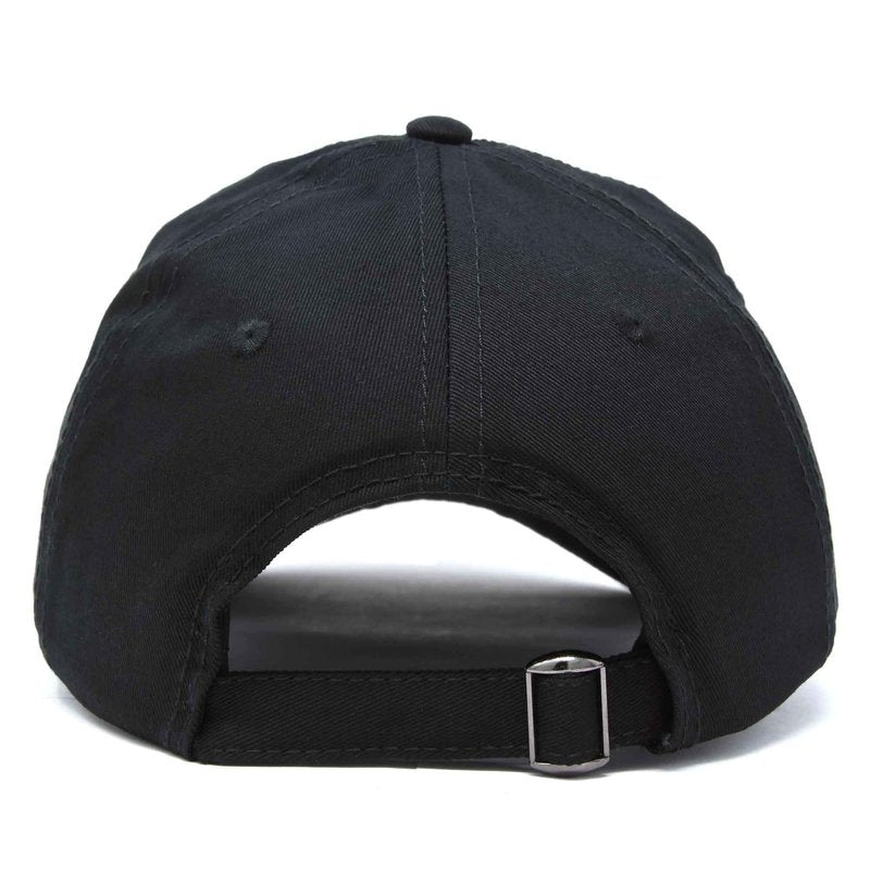 DALIX Unisex Youth Childrens Cotton Cap Adjustable Plain Hat - Unstructured (Black)